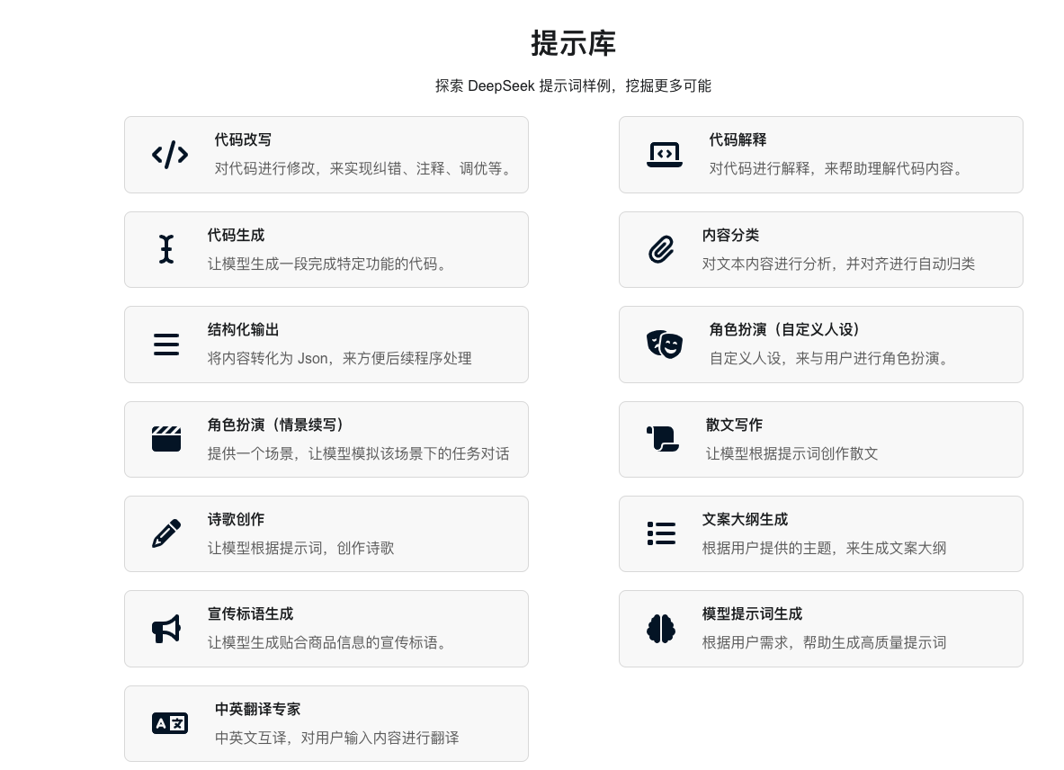 DeepSeek官方API提示词实战手册：13个场景化案例解锁高效AI对话